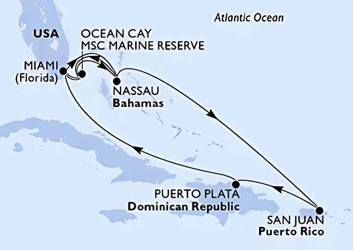 Crucero de 12 días desde Miami (EEUU) a bordo del MSC Seascape octubre 2025 MSC Cruceros