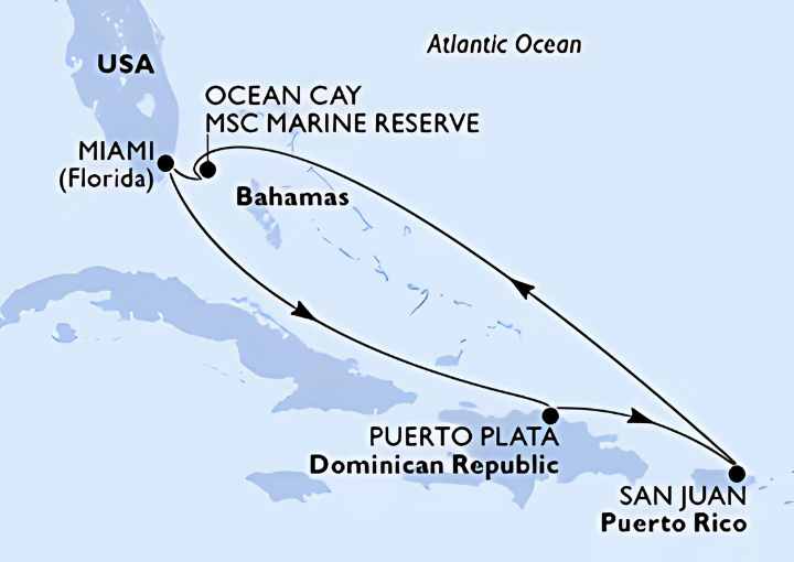 Crucero de 15 días desde Miami (EEUU) a bordo del MSC World America 2027 msc cruceros