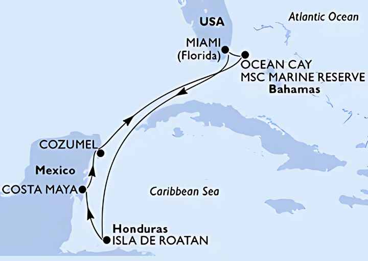 Crucero de 15 días desde Miami (EEUU) a bordo del MSC World America 2027 MSC Cruceros