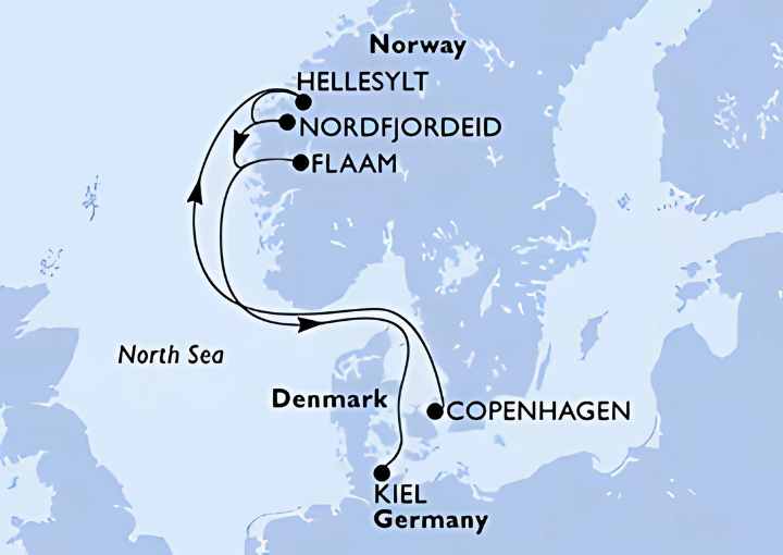 Crucero de 7 días desde Copenhague (Dinamarca) a bordo del MSC Euribia octubre 2025 MSC Cruceros