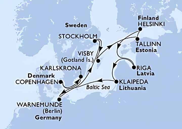 Crucero de 12 días desde Warnemunde (Rostock) a bordo del MSC Poesia septiembre 2025 MSC Cruceros