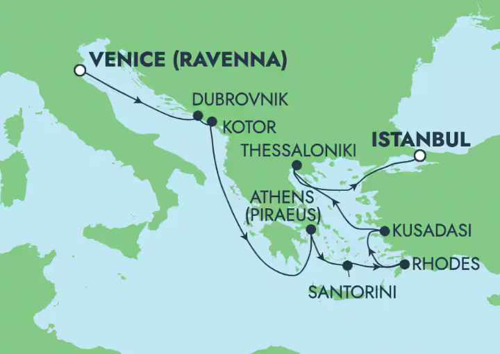 Crucero de 11 días desde Ravenna (Italia) a bordo del Norwegian Viva 2026 Norwegian Cruise Line