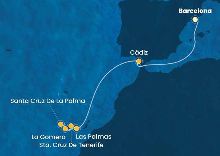 Crucero de 8 días desde Barcelona a bordo del Costa Fortuna diciembre 2025 Costa Cruceros