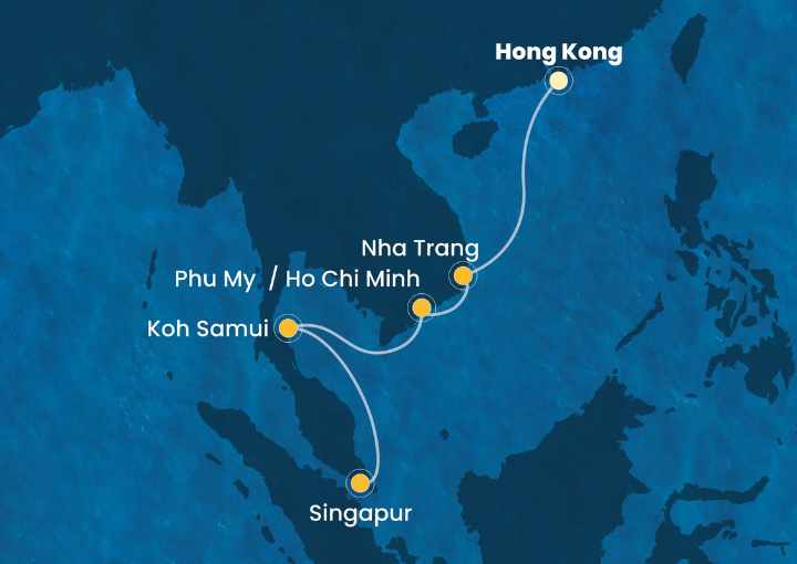 Crucero de 8 días desde Hong Kong (China) a bordo del Costa Serena diciembre 2025 enero 2026 Costa Cruceros