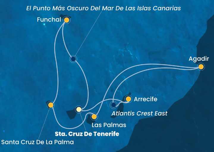 Crucero de 8 días desde Santa Cruz de Tenerife a bordo del Costa Fortuna diciembre 2025 Costa Cruceros