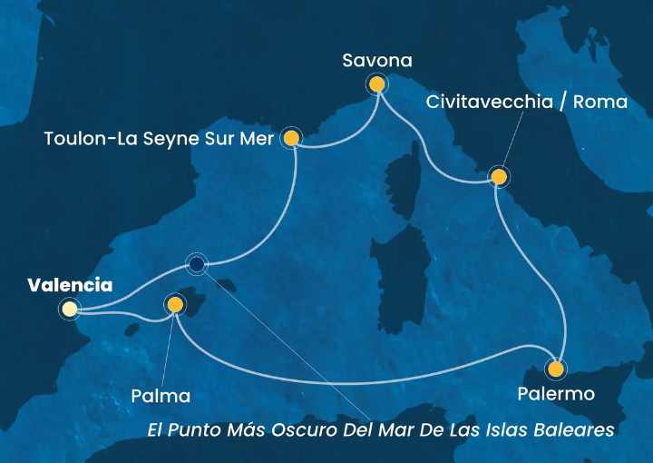 Crucero de 8 días desde Valencia a bordo del Costa Pacifica septiembre octubre 2025 Costa Cruceros