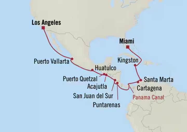 Crucero de 18 días desde Miami (EEUU) a bordo del Oceania Vista diciembre 2025 Oceania Cruises