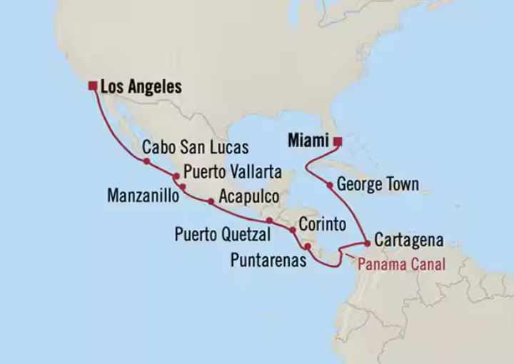 Crucero de 18 días desde Los Ángeles (EEUU) a bordo del Oceania Vista diciembre 2025 Oceania Cruises