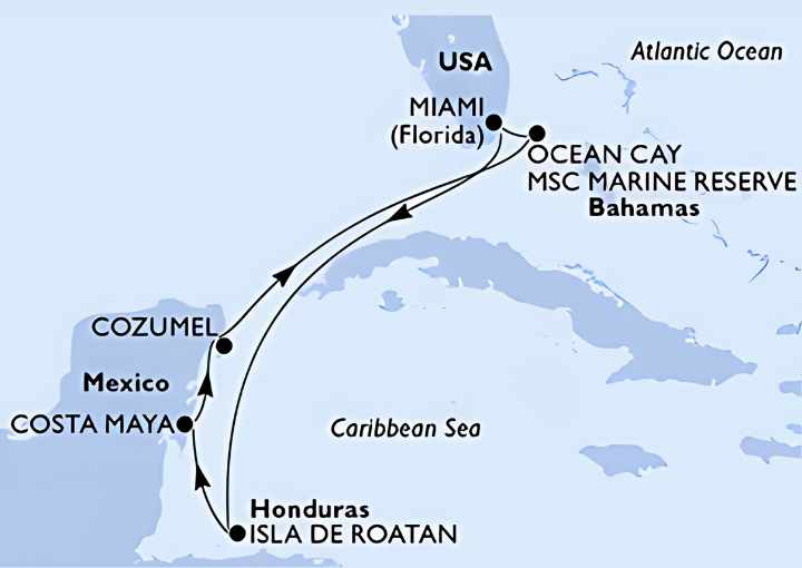 Crucero de 8 días desde Miami (EEUU) a bordo del MSC World America marzo 2026 MSC Cruceros