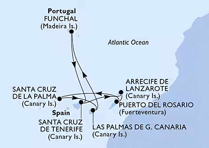 Crucero de 8 días desde Las Palmas de Gran Canaria a bordo del MSC Musica marzo abril 2026 MSC Cruceros