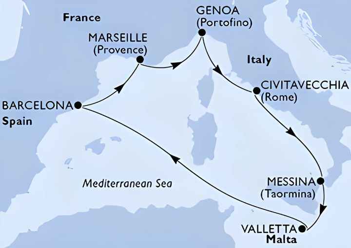 Crucero de 8 días desde Barcelona a bordo del MSC World Europa marzo 2026 MSC Cruceros