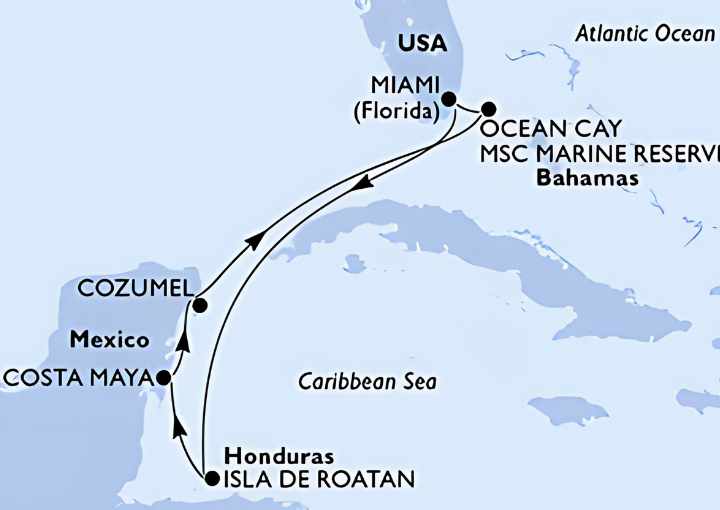 Crucero de 15 días desde Miami (EEUU) a bordo del MSC World America marzo 2026 MSC Cruceros