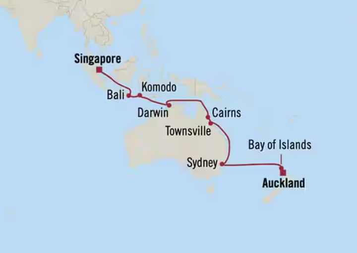 Crucero de 22 días desde Auckland (Nueva Zelanda) a bordo del Oceania Riviera marzo 2026 Oceania Cruises