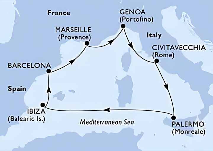 Crucero de 8 días desde Barcelona a bordo del MSC Seaview 2026 MSC Cruceros