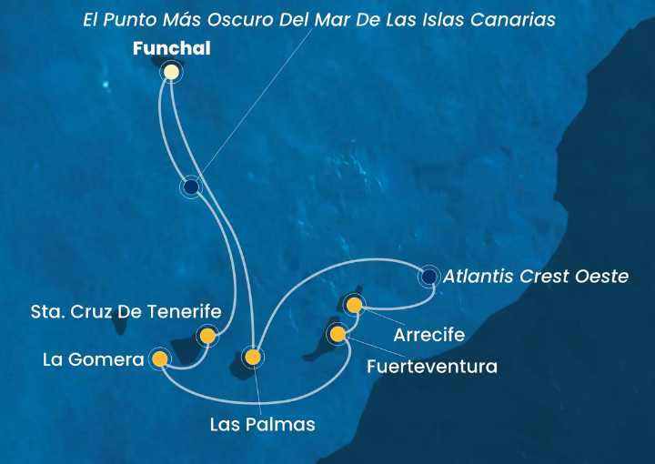 Crucero de 8 días desde Funchal (Portugal) a bordo del Costa Fortuna marzo 2026 Costa Cruceros
