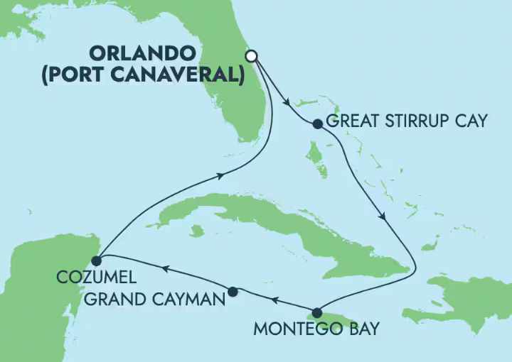 Crucero de 8 días desde Cabo Cañaveral (Orlando) a bordo del Norwegian Prima