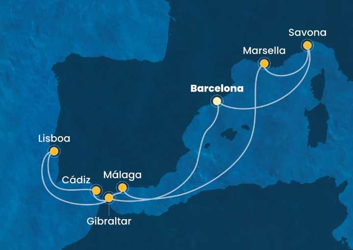 Crucero de 11 días desde Barcelona a bordo del Costa Pacifica octubre 2025  Costa Cruceros