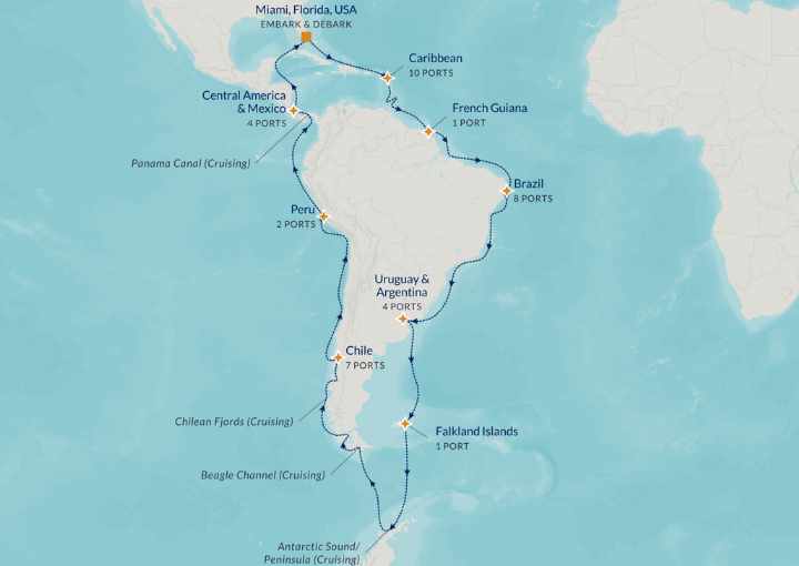 Crucero de 75 días desde Miami (EEUU) a bordo del Azamara Journey enero 2027 Azamara Cruises