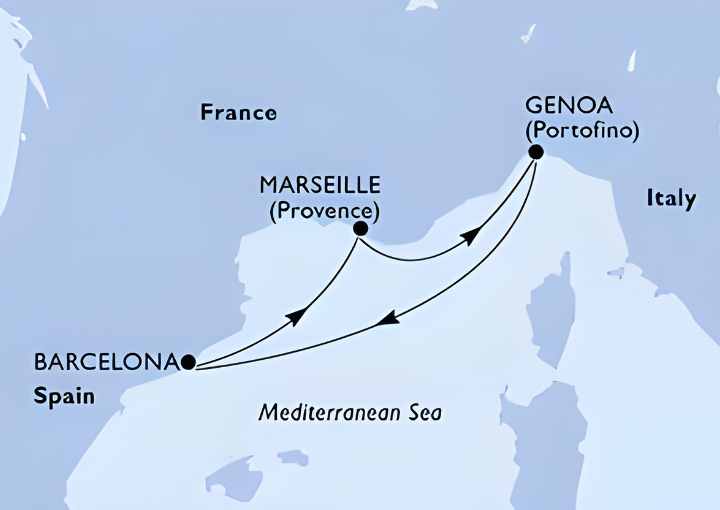 Crucero de 5 días desde Barcelona a bordo del MSC Seaview abril 2026 MSC Cruceros