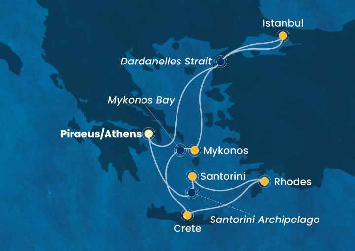 Crucero de 8 días a bordo del Costa Fortuna   desde Pireo (Atenas) 2026 Costa Cruceros