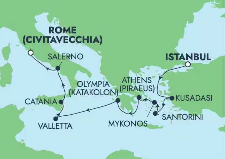 Crucero de 10 días desde Estambul (Turquía) a bordo del Norwegian Viva 2027 Norwegian Cruise Line