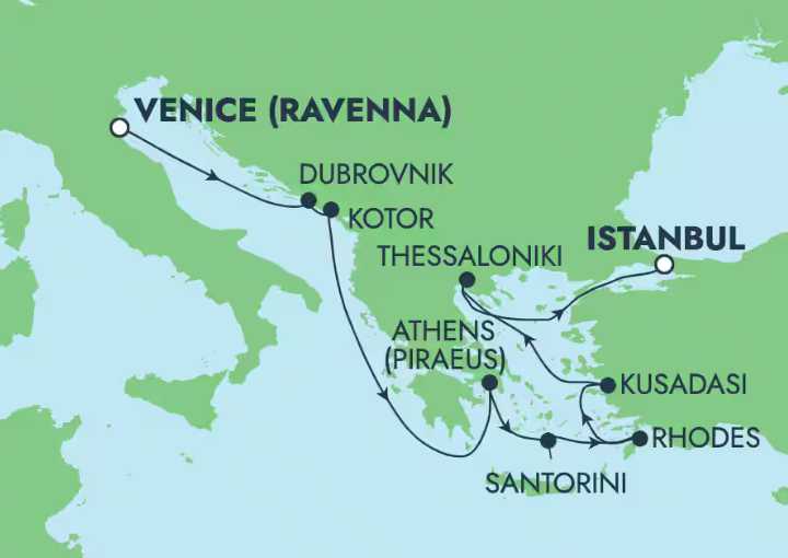 Crucero de 11 días desde Ravenna (Italia) a bordo del Norwegian Viva 2027 Norwegian Cruise line