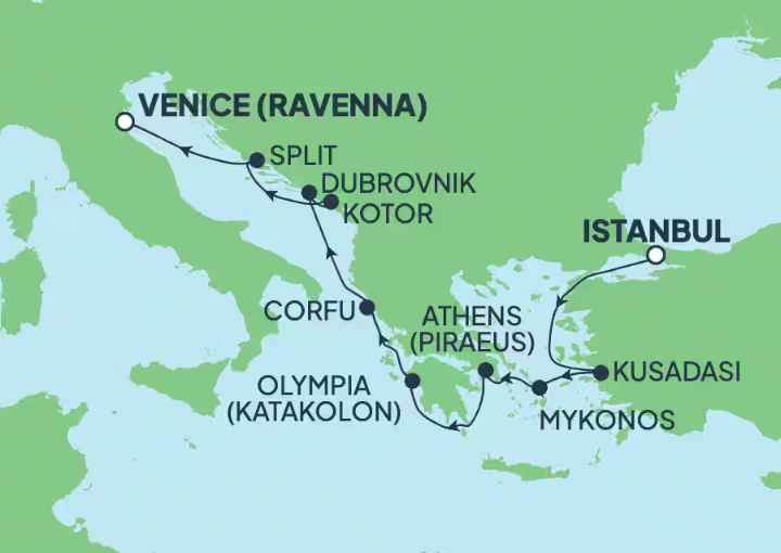 Crucero de 10 días desde Estambul (Turquía) a bordo del Norwegian Viva septiembre 2026 Norwegian Cruise Line