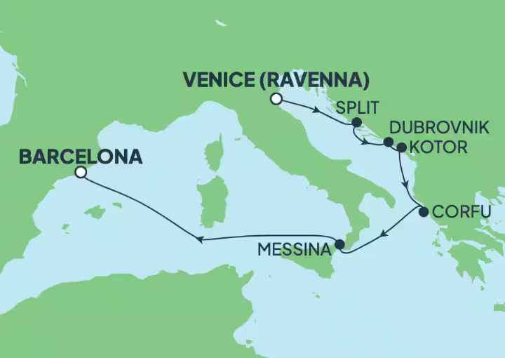 Crucero de 8 días desde Ravenna (Italia) a bordo del Norwegian Gem octubre 2027 Norwegian Cruise Line