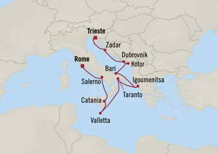 Crucero de 11 días desde Civitavecchia (Roma) a bordo del Oceania Allura julio 2027 Oceania Cruises