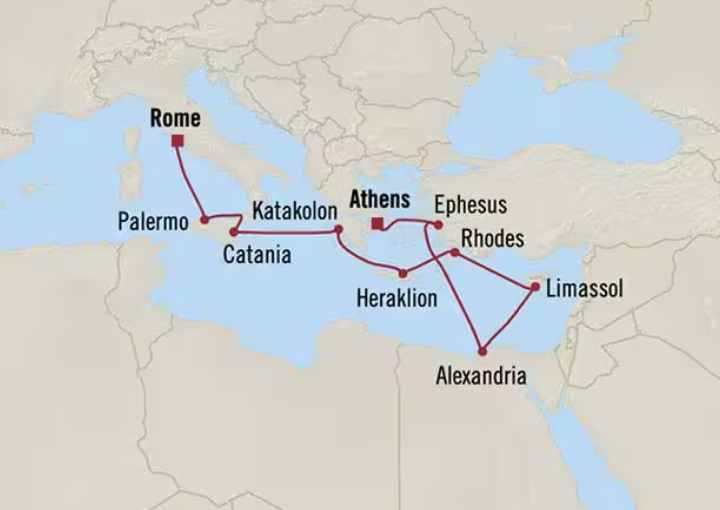 Crucero de 13 días desde Civitavecchia (Roma) a bordo del Oceania Allura noviembre 2027 Oceania Cruises