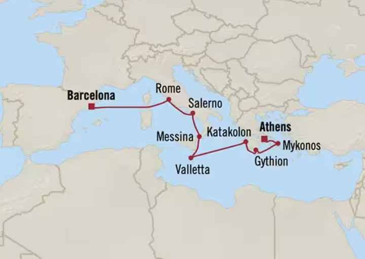 Crucero de 10 días desde Pireo (Atenas) a bordo del Oceania Allura marzo 2028 Oceania Cruises