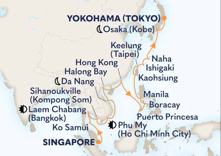 Crucero de 29 días desde Singapur a bordo del Westerdam enero 2026 Holland America Line