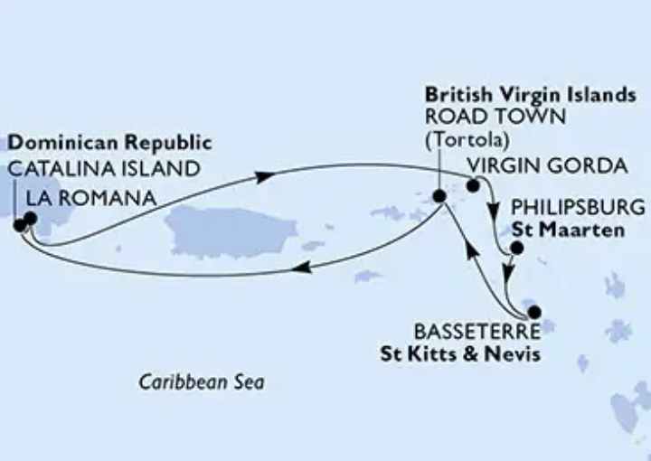 Crucero de 8 días desde La Romana (R.Dominicana) a bordo del MSC Opera 2026 2027 MSC Cruceros