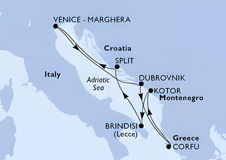 Crucero de 8 días desde Split (Croacia) a bordo del MSC Armonia 2026 MSC Cruceros