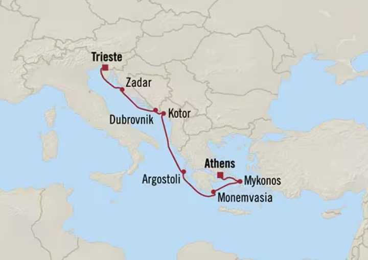 Crucero de 8 días desde Trieste (Italia) a bordo del Oceania Allura junio 2027 Oceania Cruises