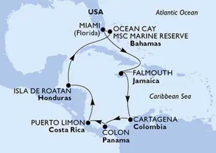 Crucero de 12 días desde Miami (EEUU) a bordo del MSC Divina enero 2026 MSC Cruceros