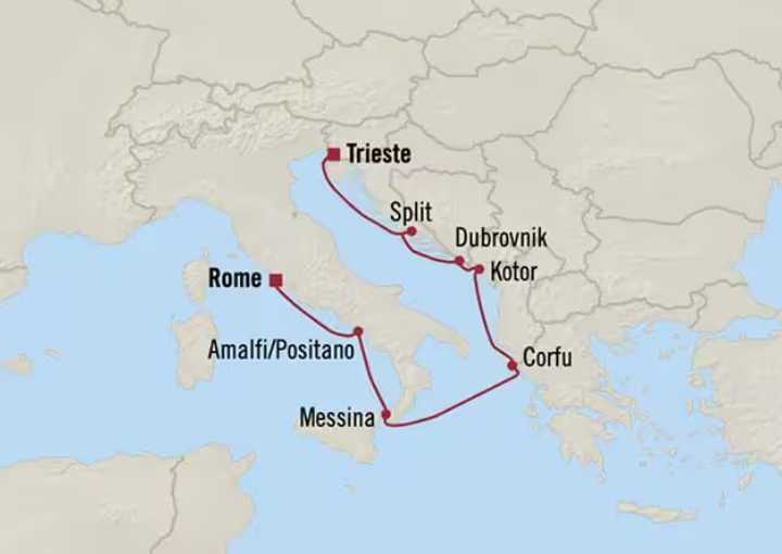 Crucero de 8 días desde Civitavecchia (Roma) a bordo del Oceania Marina abril 2027 Oceania Cruises