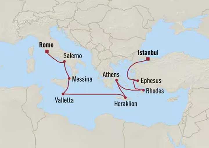 Crucero de 11 días desde Civitavecchia (Roma) a bordo del Oceania Allura Febrero 2028 Oceania Allura