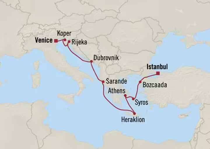 Crucero de 11 días desde Venecia (Italia) a bordo del Oceania Sirena mayo 2027 Oceania Cruises