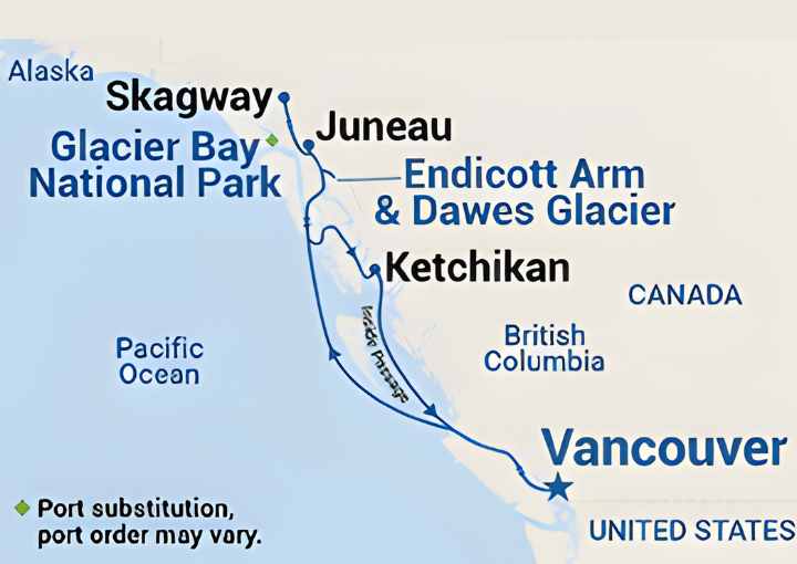 Crucero de 8 días desde Vancouver (Canadá) a bordo del Emerald Princess 2026 Princess Cruises