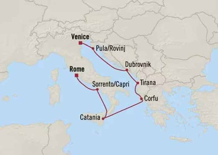 Crucero de 8 días desde Venecia (Italia) a bordo del Oceania Nautica junio 2026 Oceania Cruises