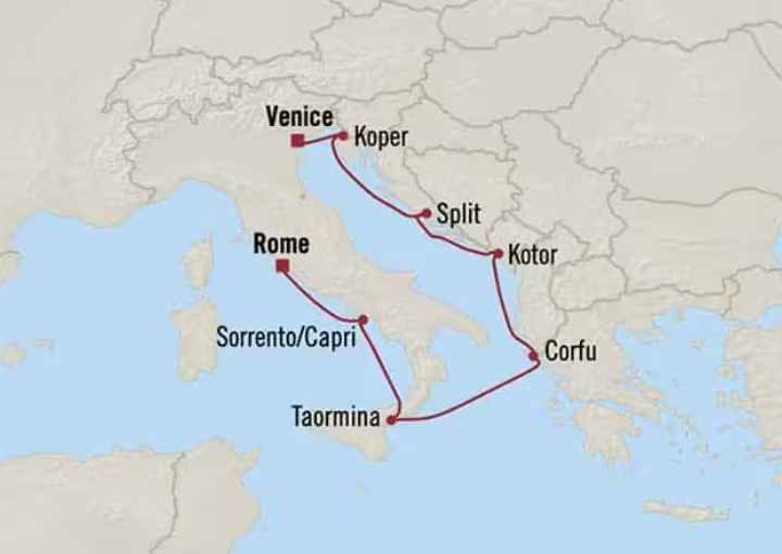 Crucero de 8 días desde Civitavecchia (Roma) a bordo del Oceania Nautica agosto 2026 Oceania Cruises