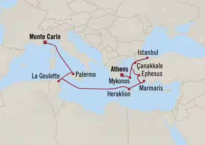 Crucero de 13 días desde Pireo (Atenas) a bordo del Oceania Regatta julio 2026 Oceania Cruises