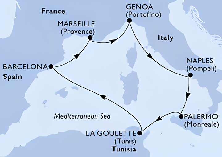 Crucero de 8 días desde Barcelona a bordo del MSC Euribia 2026 2027 MSC Cruceros