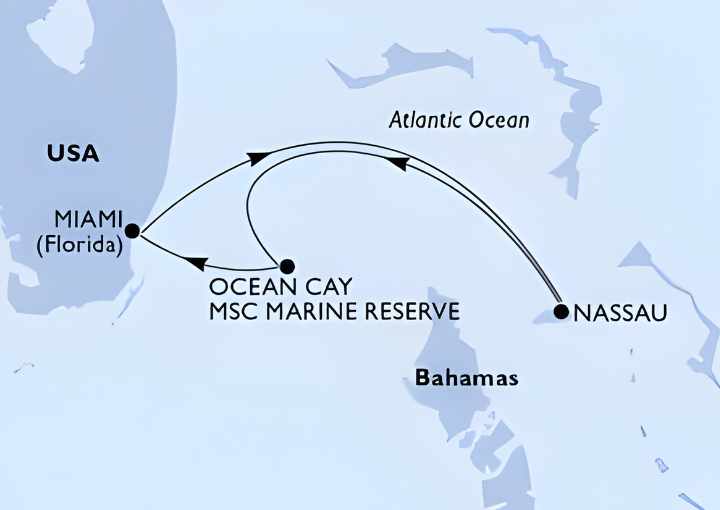 Crucero de 5 días desde Miami (EEUU) a bordo del MSC Seaside 2025 2026 MSC Cruceros
