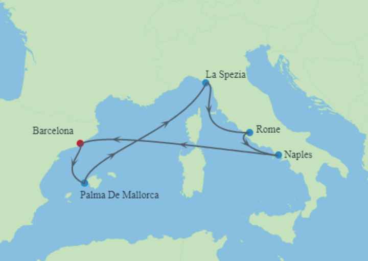 Crucero de 8 días desde Barcelona a bordo del Leyend of the Seas agosto 2026 Royal Caribbean Cruises