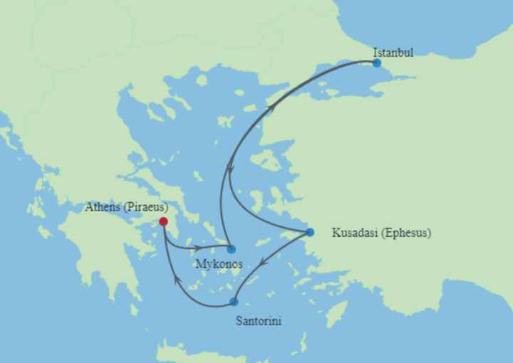 Crucero de 8 días desde Atenas a bordo del Brillance of the Seas agosto 2026 Royal Caribbean Cruises