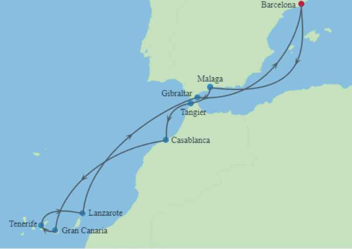 Crucero de 13 días desde Barcelona a bordo del Celebrity Infinity noviembre diciembre 2026 Celebrity Cruises