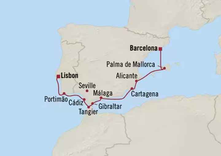 Crucero de 11 días desde Lisboa a bordo del Oceania Nautica abril 2026 Oceania Cruises