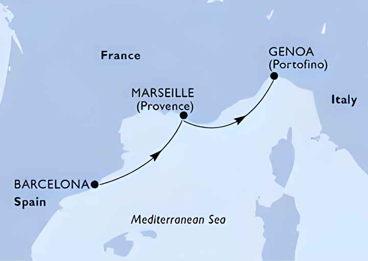 Crucero de 3 días desde Barcelona a bordo del MSC Fantasia abril 2026 MSC Cruceros